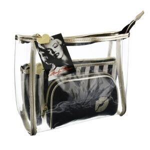 Marilyn Monroe Glamour Cosmetic Makeup Bag Set 3 pieces NWT